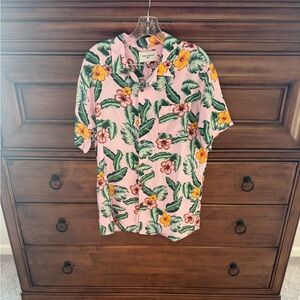 Modern Amusement Pink Floral Button Down Shirt